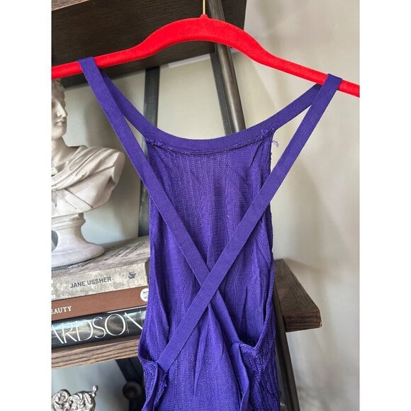 IRO Charisa Knit Bodycon Midi Dress Dark Purple Womens Size Small - Picture 7 of 11